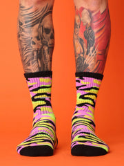 front view of camouflage socks