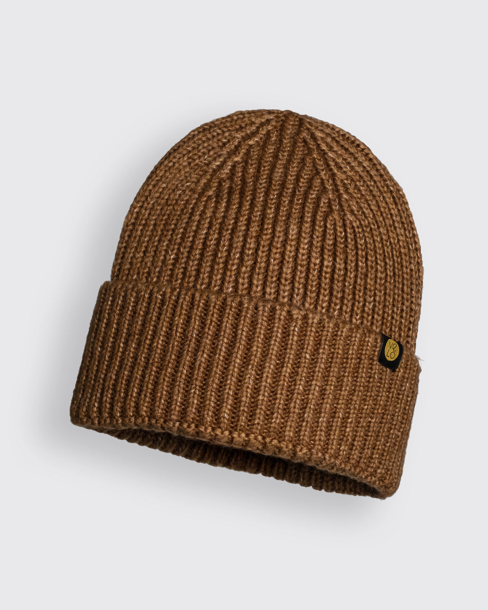 Front view of Caramel Brown Lux Beanie