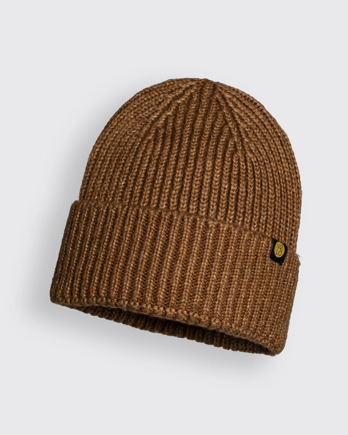 Front view of Caramel Brown Lux Beanie