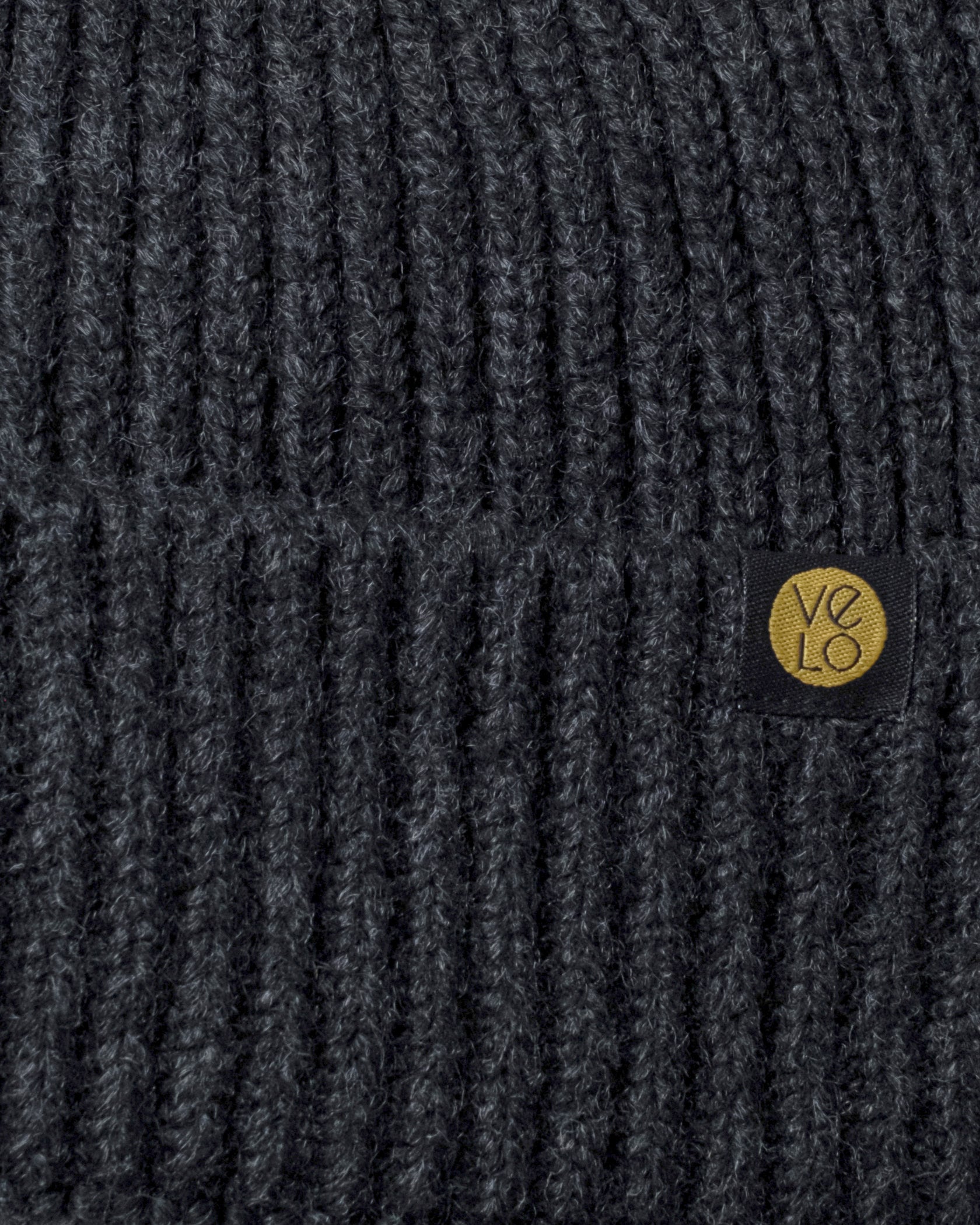 Close view of Charcoal Grey Lux Beanie