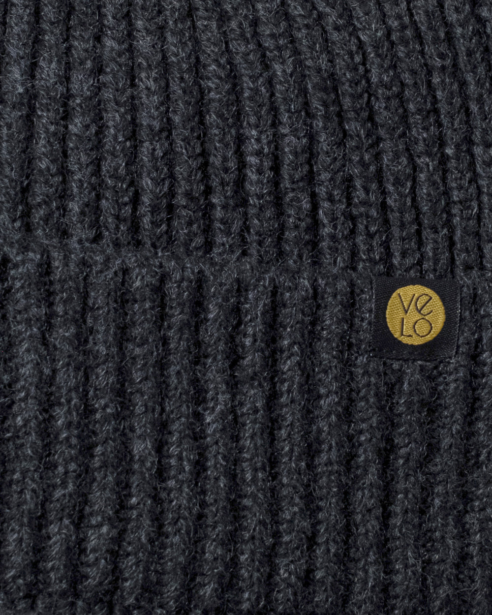 Close view of Charcoal Grey Lux Beanie