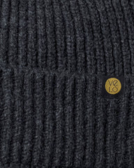Close view of Charcoal Grey Lux Beanie