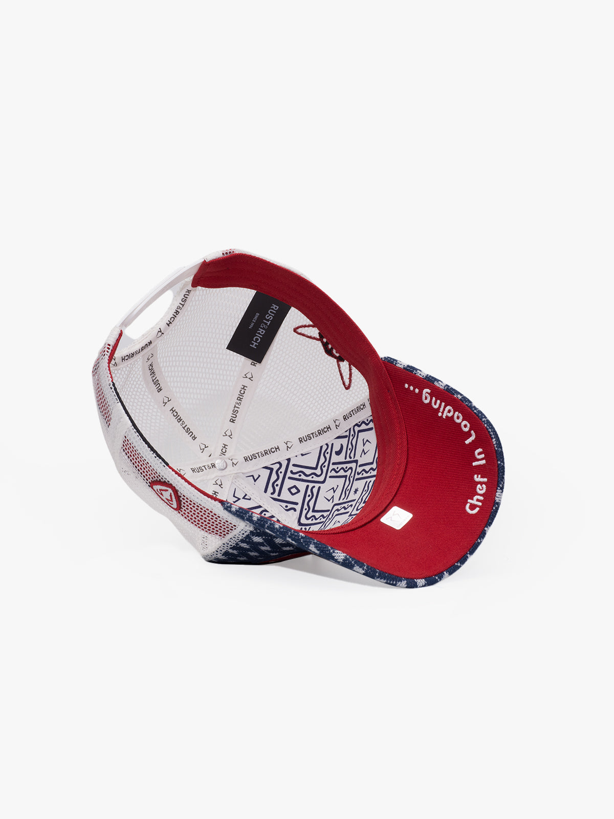 Chef Blue Trucker Hat on a white background