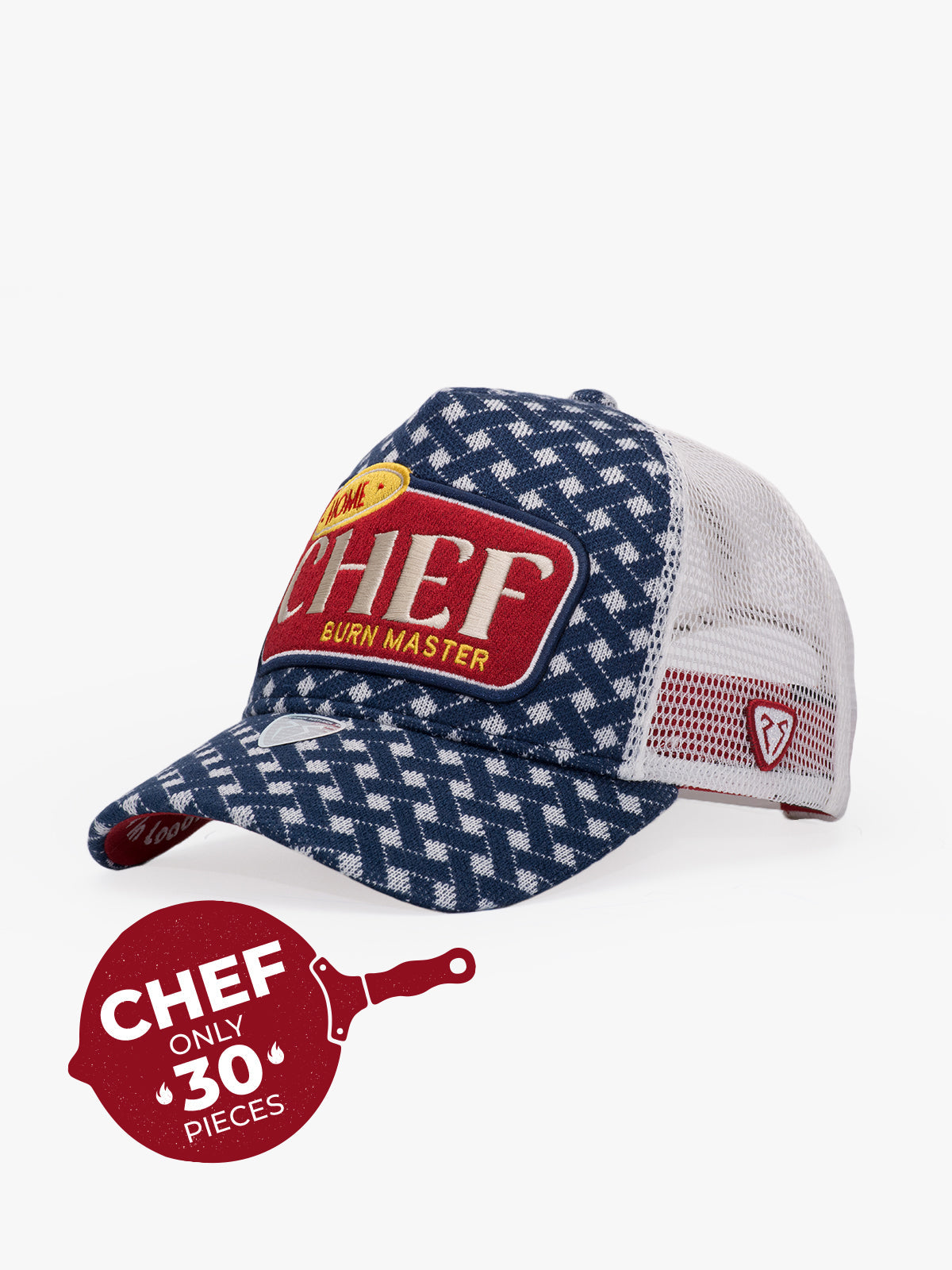 Side view of Chef Blue Trucker Hat