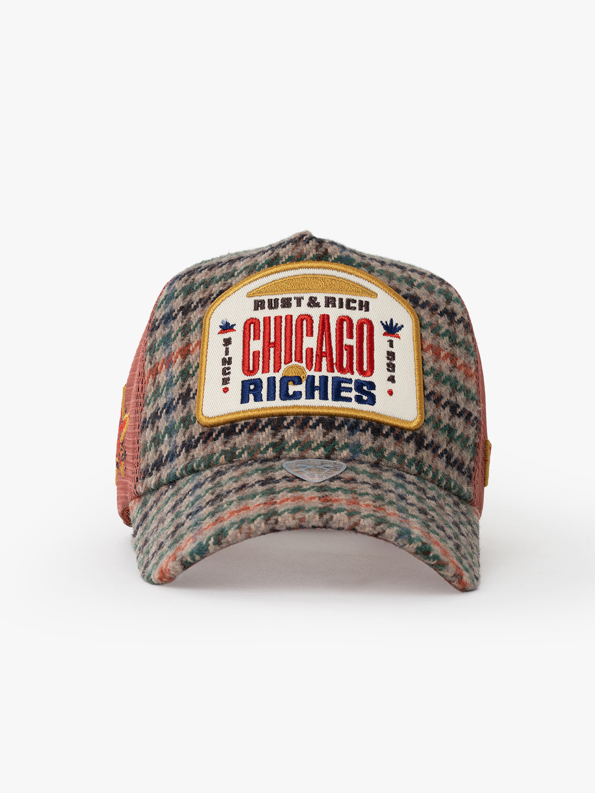 Front view of Chicago Green Trucker Hat