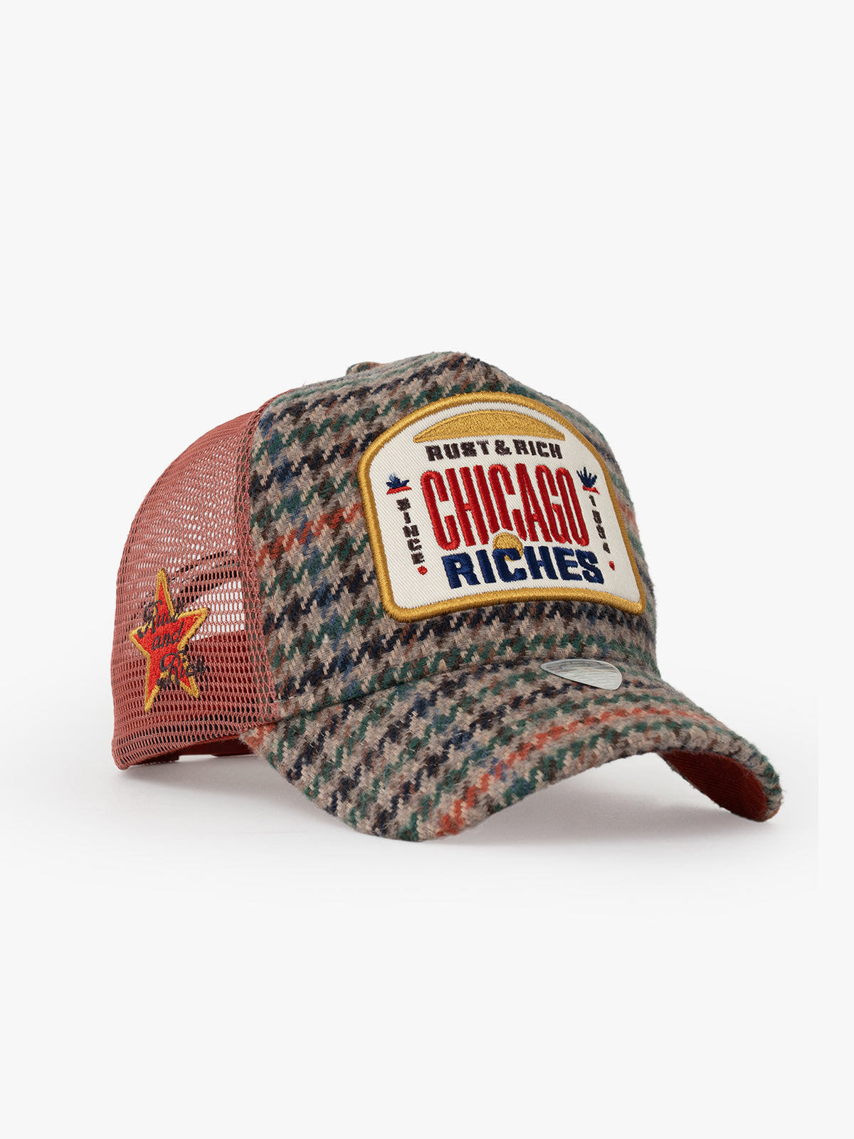 Side view of Chicago Green Trucker Hat