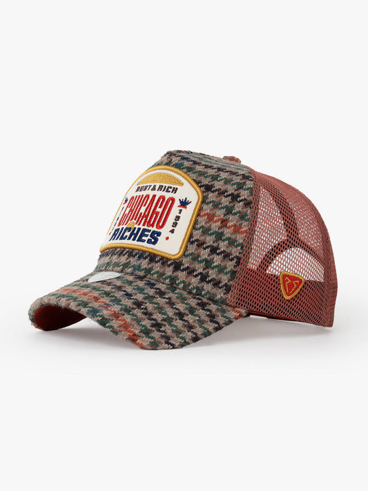 Side view of Chicago Green Trucker Hat