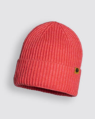 Front view of Coral Lux Beanie