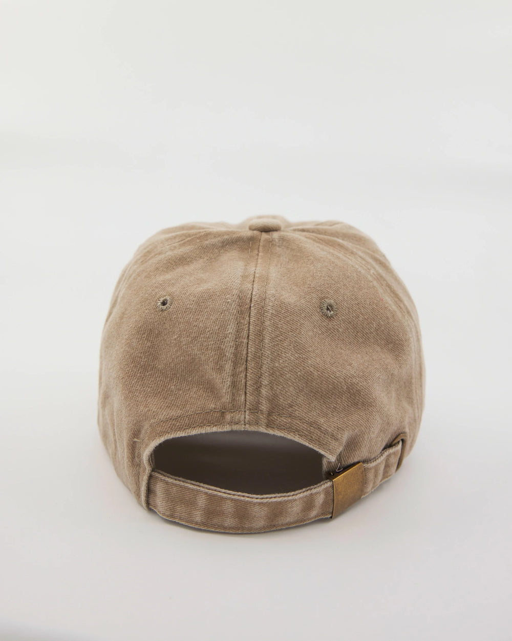 back view of Cute But Psycho Cream Washed Cap