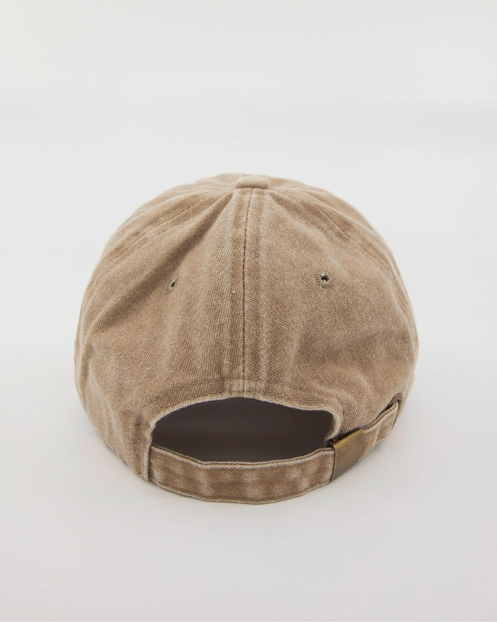 Love Myself Cream Washed Cap Hat from back