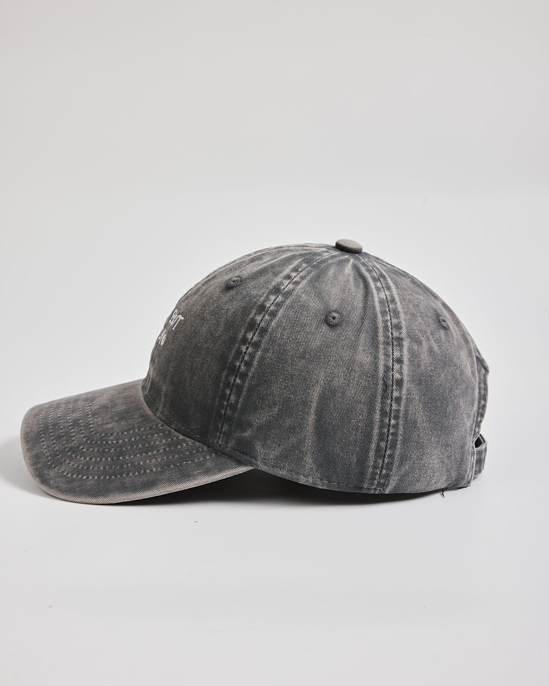 Cute But Psycho Washed Stone Washed Cap on a white background