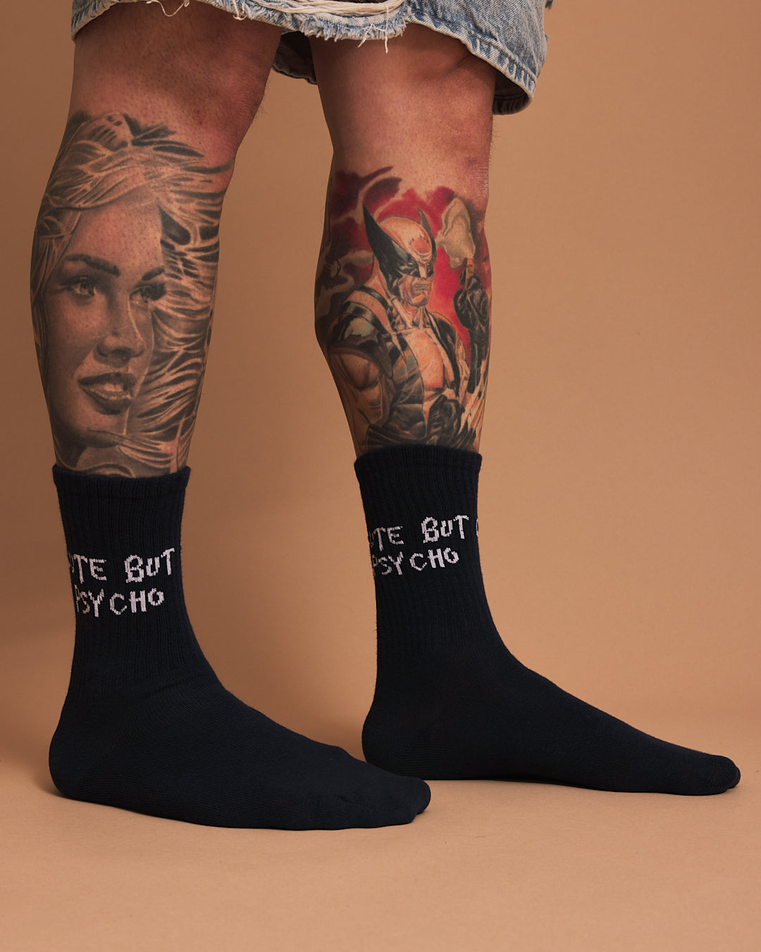 Cute But Psycho Navy Socks