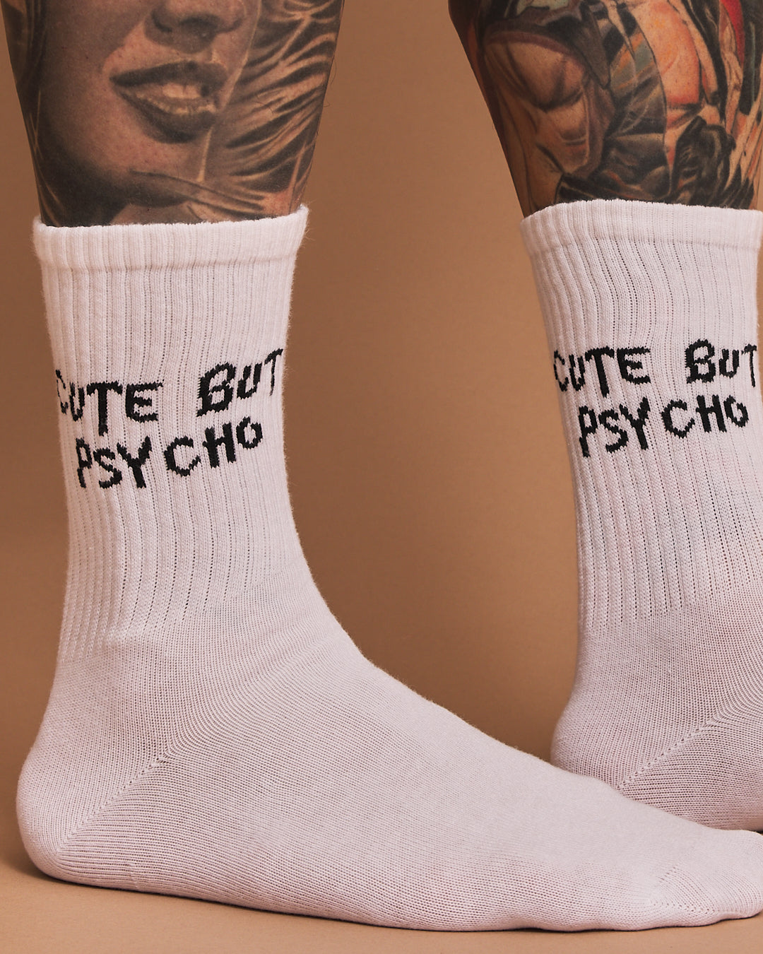 Cute But Psycho White Socks