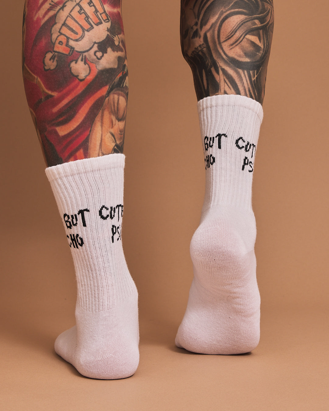 Cute But Psycho White Socks