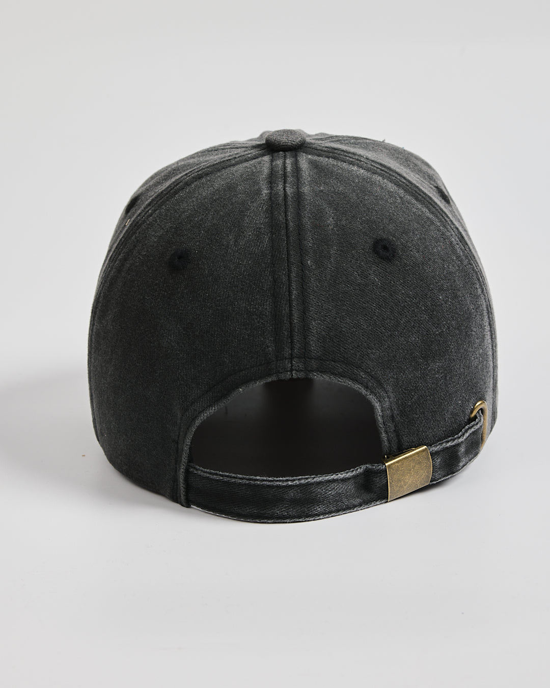 Back view of Dad Black Washed Caps