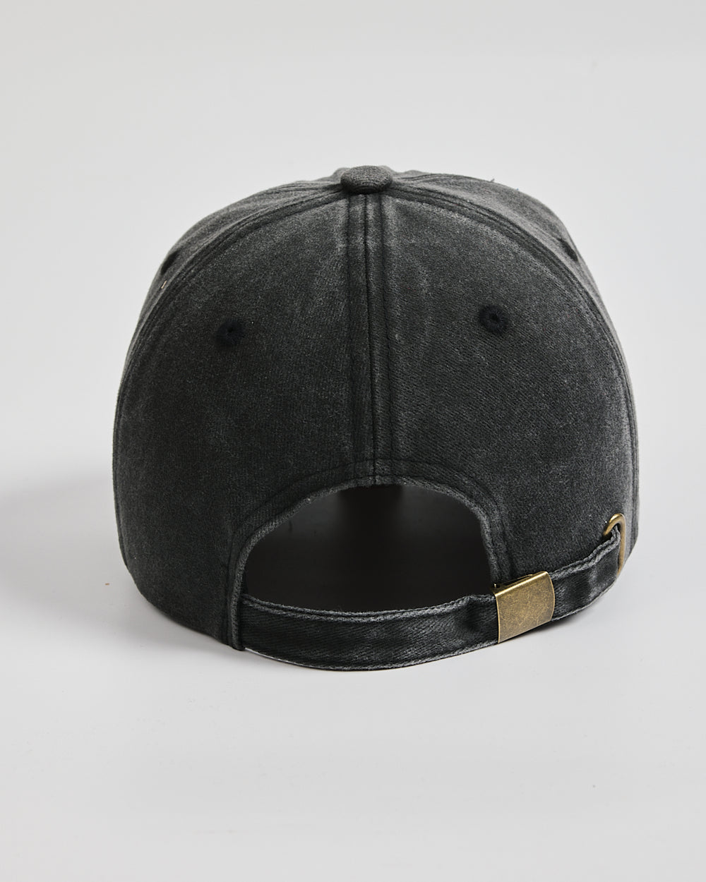 Back view of Dad Black Washed Caps