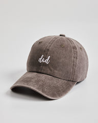 Side view of Dad Brown Washed Cap