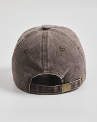 Back view of Dad Brown Washed Cap