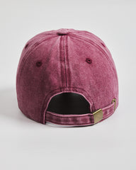 Back view of Dad Burgundy Washed Caps