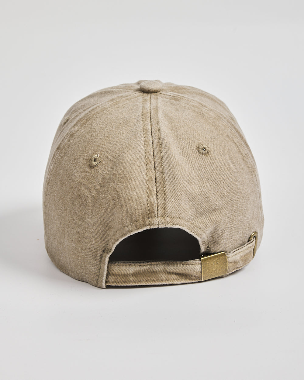 Back view of Dad Cream Washed Caps