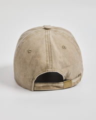 Back view of Dad Cream Washed Caps