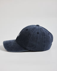 Dad Navy Washed Cap on a light gray background