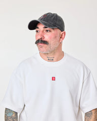 man wearing Dark Gray Love Myself Washed Cap
