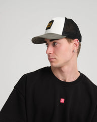 Khaki Trucker Cap With Free Patch