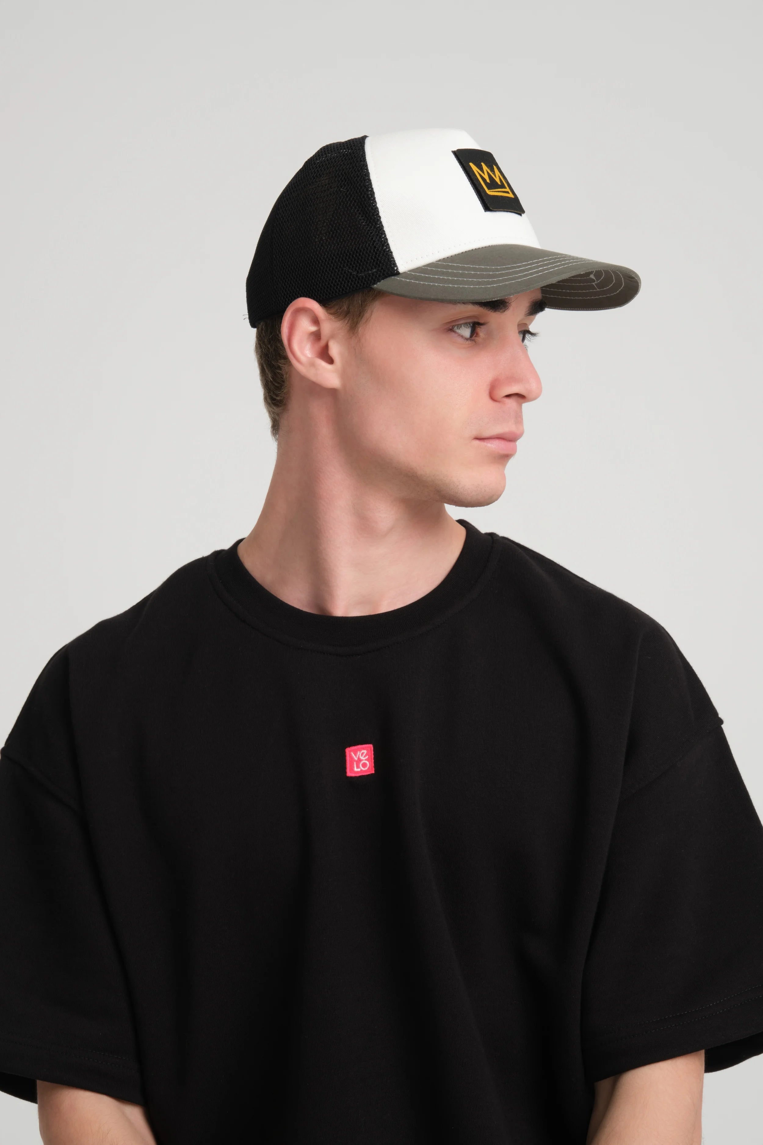 Khaki Trucker Cap With Free Patch