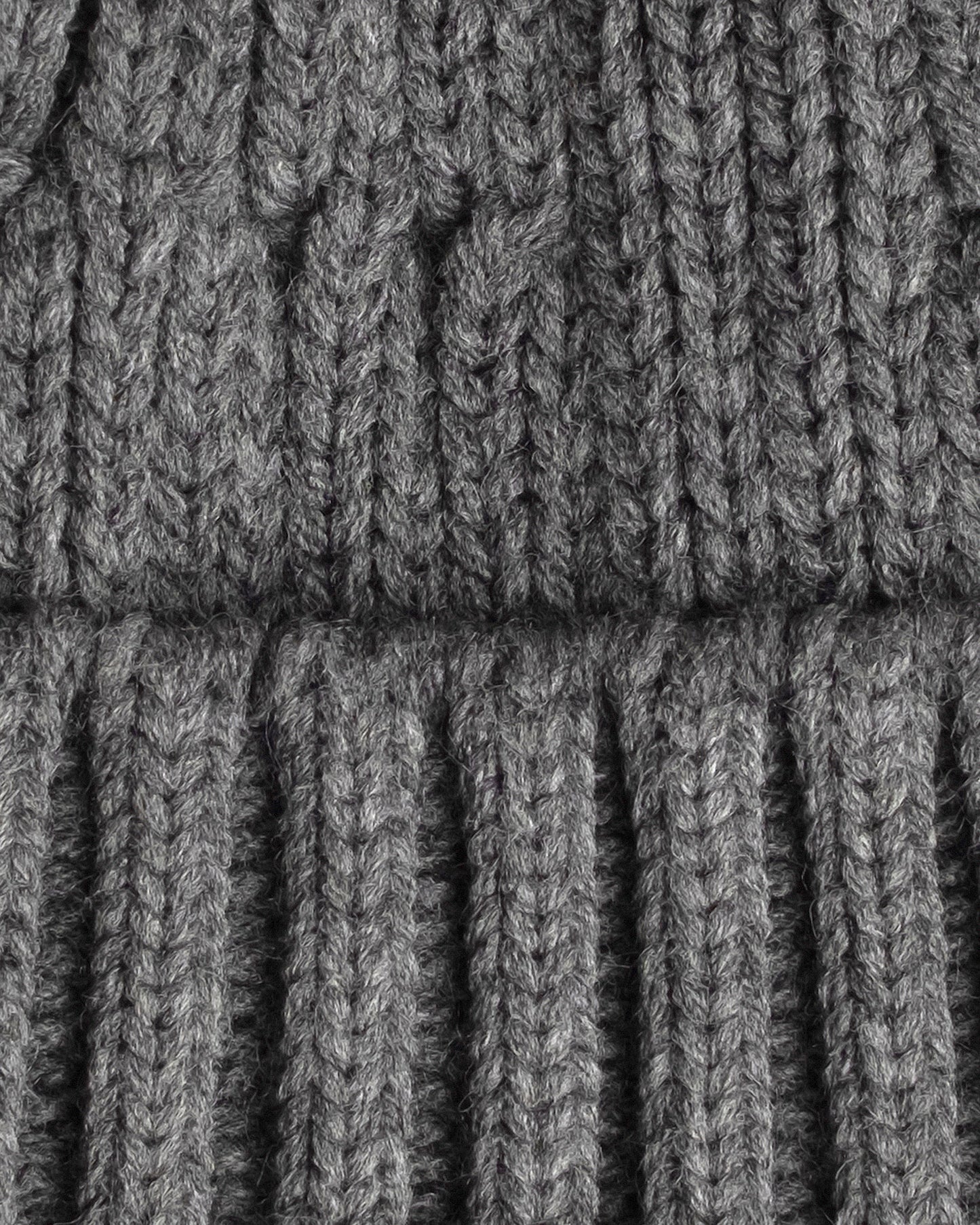 dark grey fisherman beanie close look