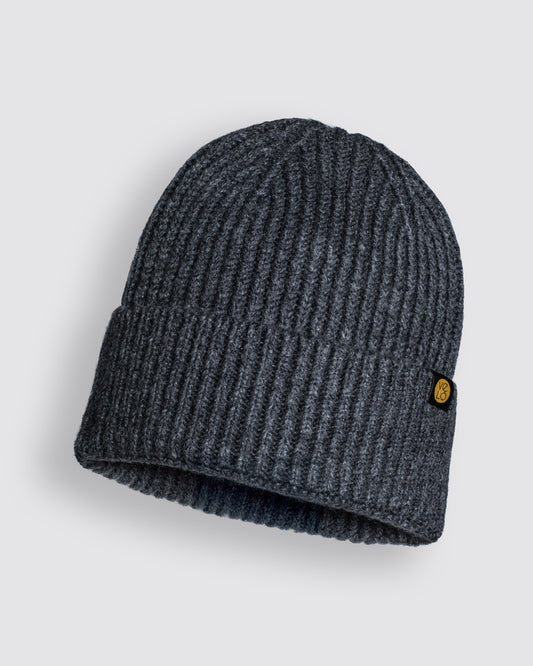 Front view of Dark Grey Lux Beanie