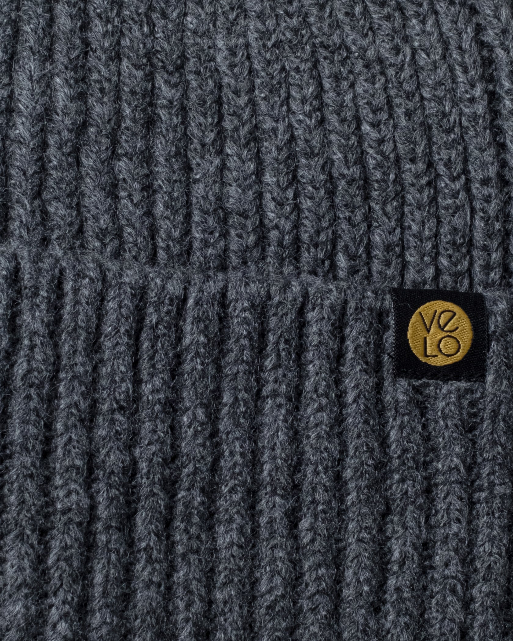 Close view of Dark Grey Lux Beanie