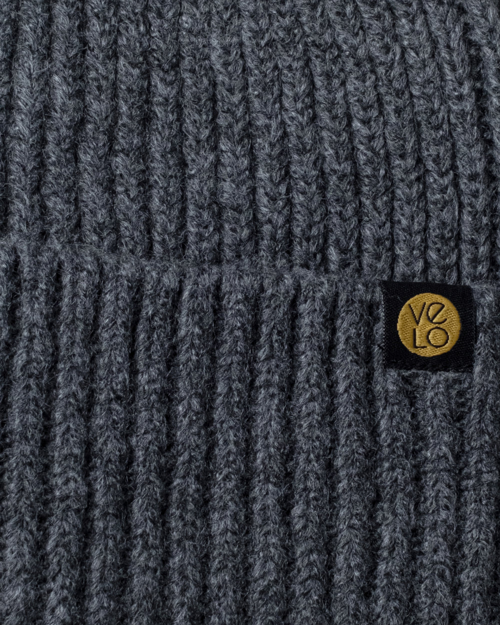 Close view of Dark Grey Lux Beanie