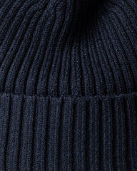 Close view of Dark Navy Classic Beanie