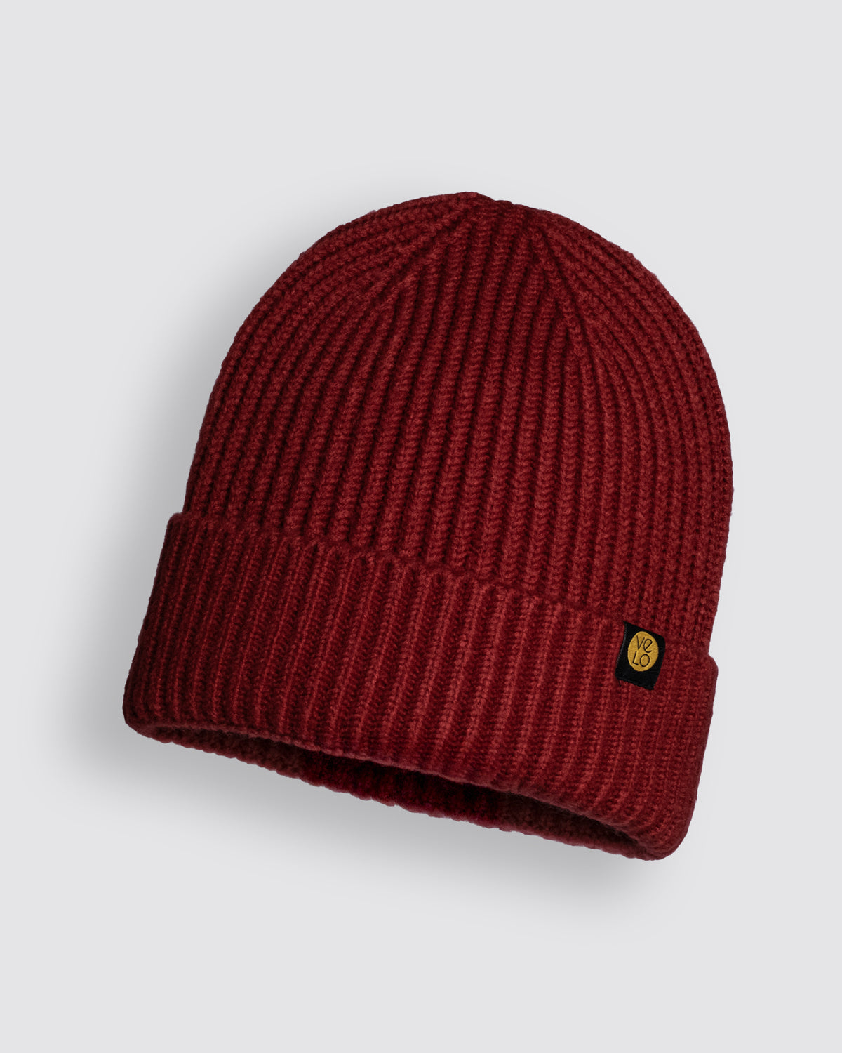 Front view of Dark Red Lux Beanie