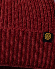 Close view of Dark Red Lux Beanie
