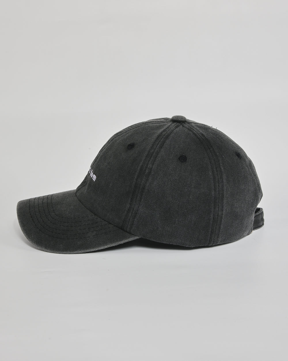 Dog Mom black washed cap - angled view