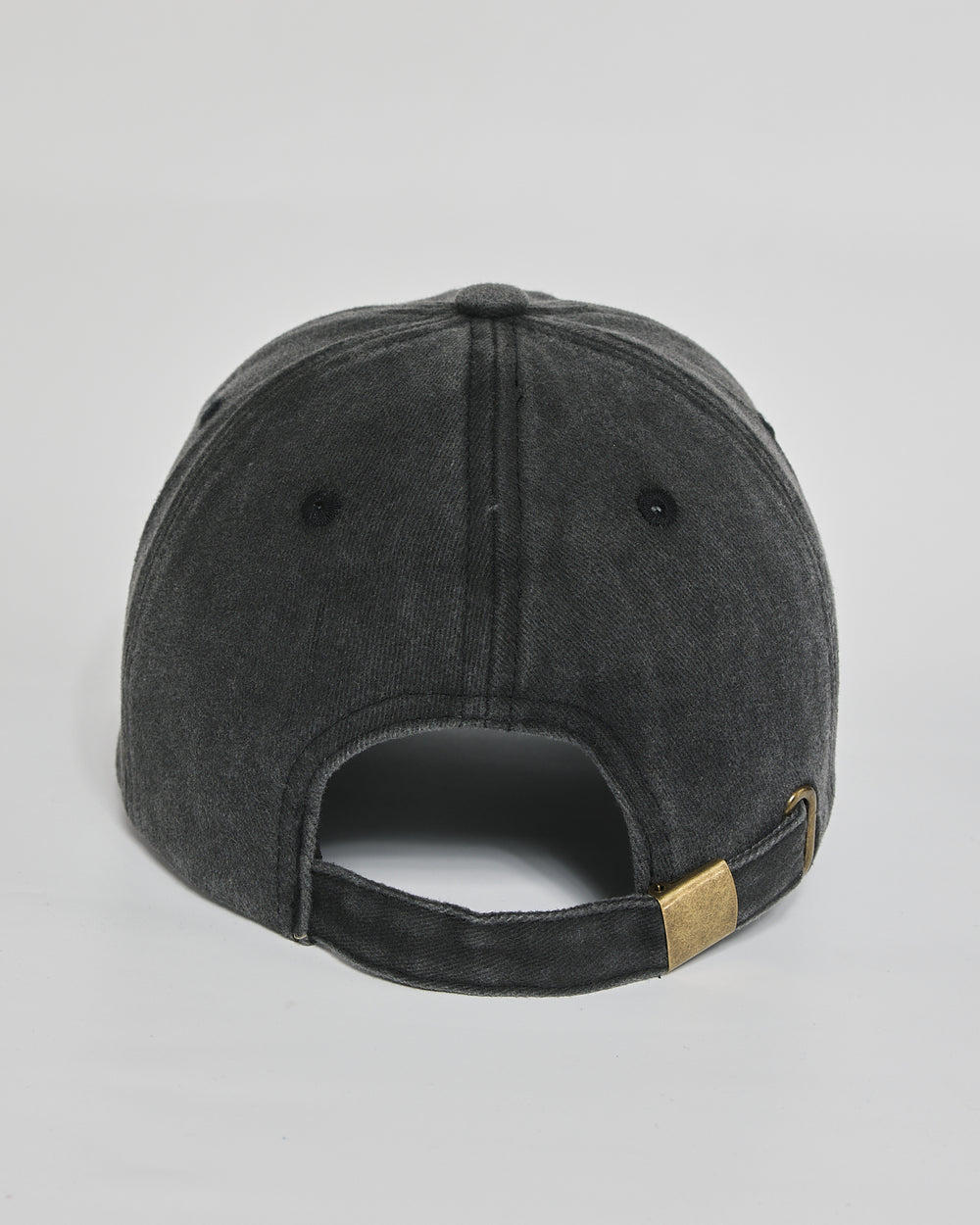 Dog Mom black washed cap - back view