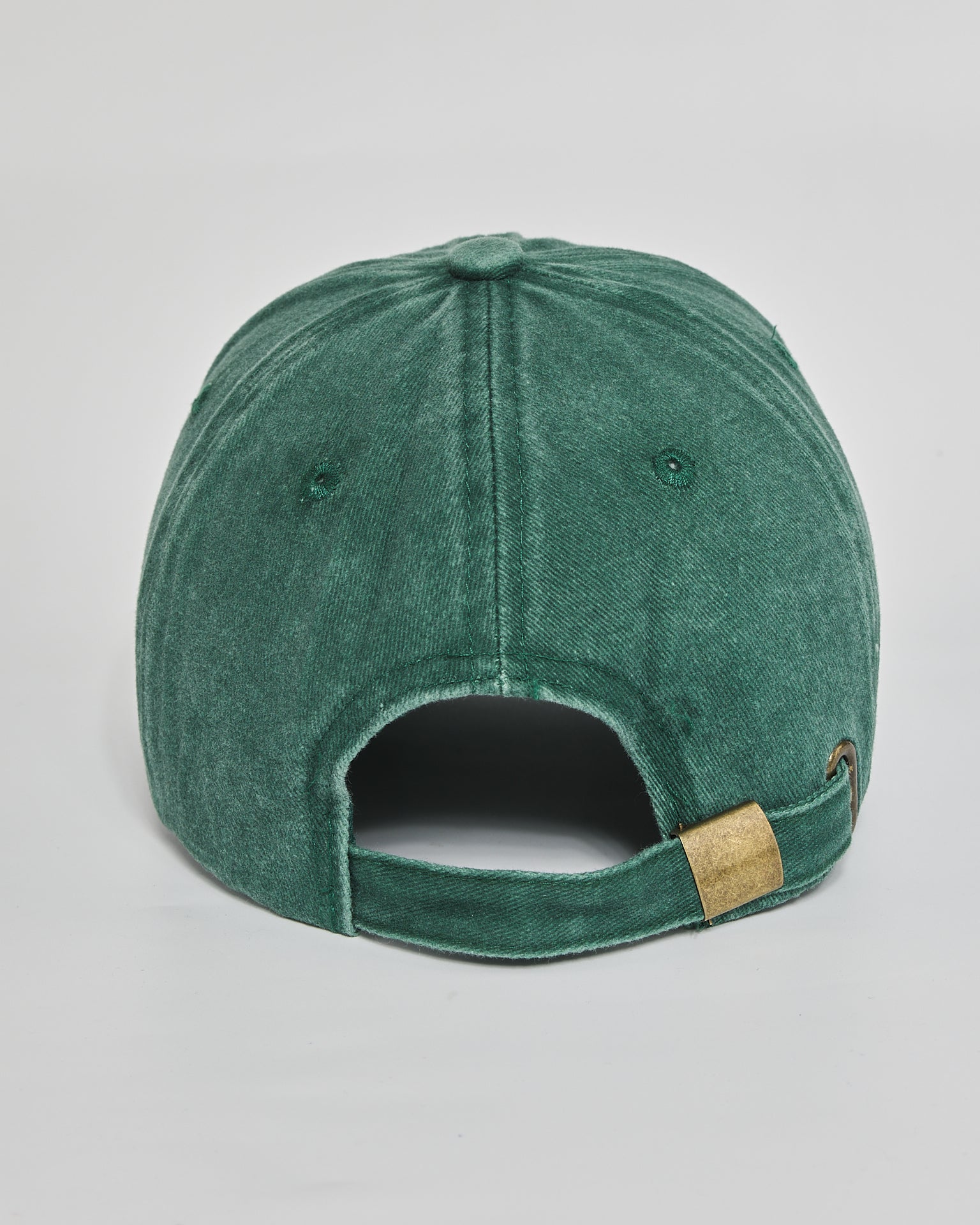 Dog Mom forest green washed cap - back view