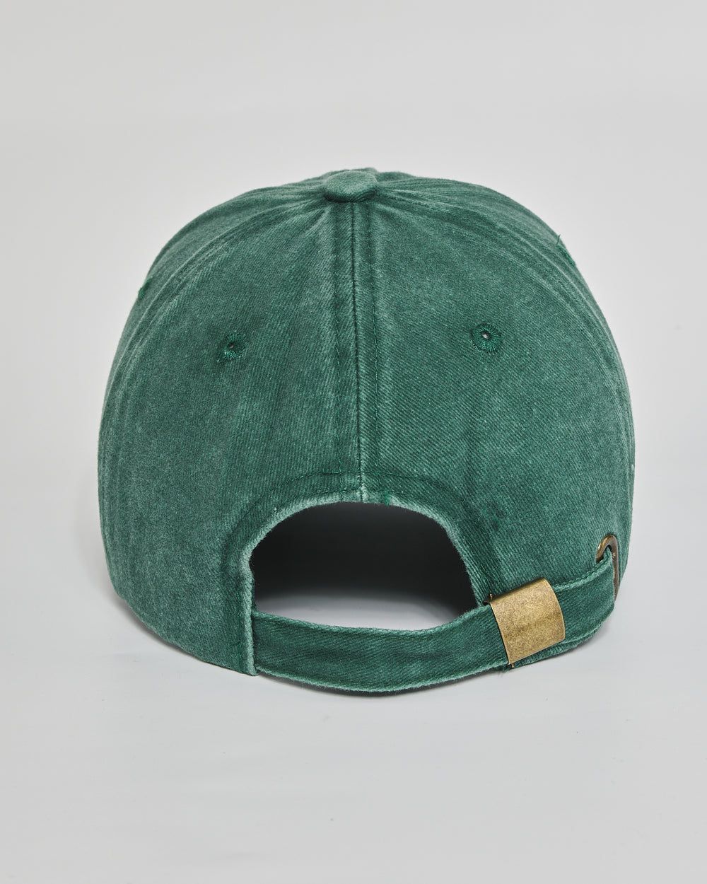 Dog Mom forest green washed cap - back view