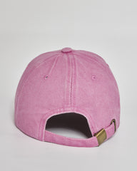 Dog Mom pink washed cap - back view