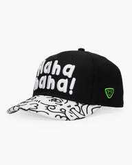 Side view of Doodle Black Baseball Cap