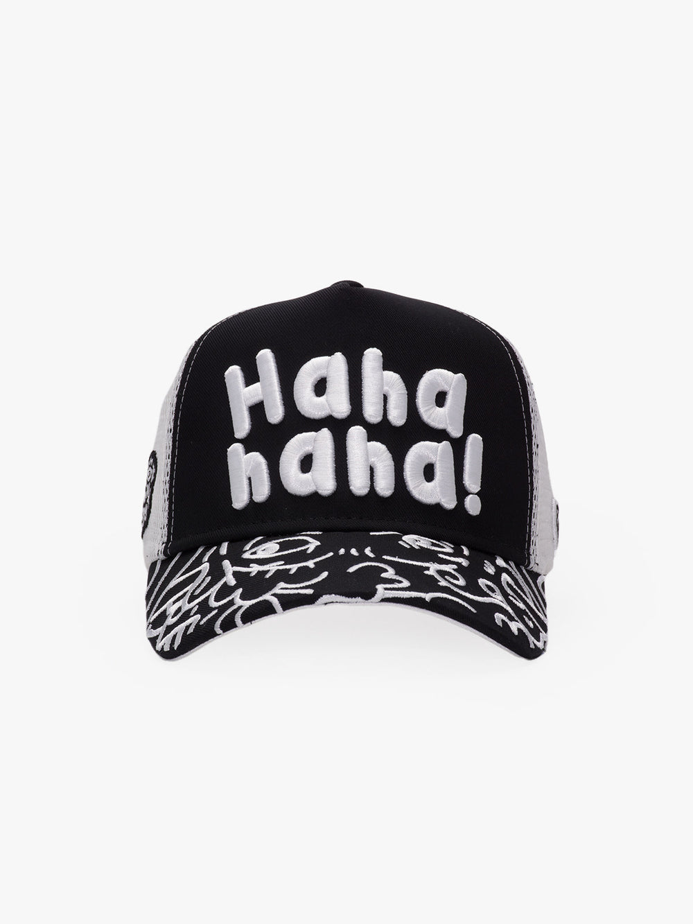 Front view of Doodle Black Trucker Hat