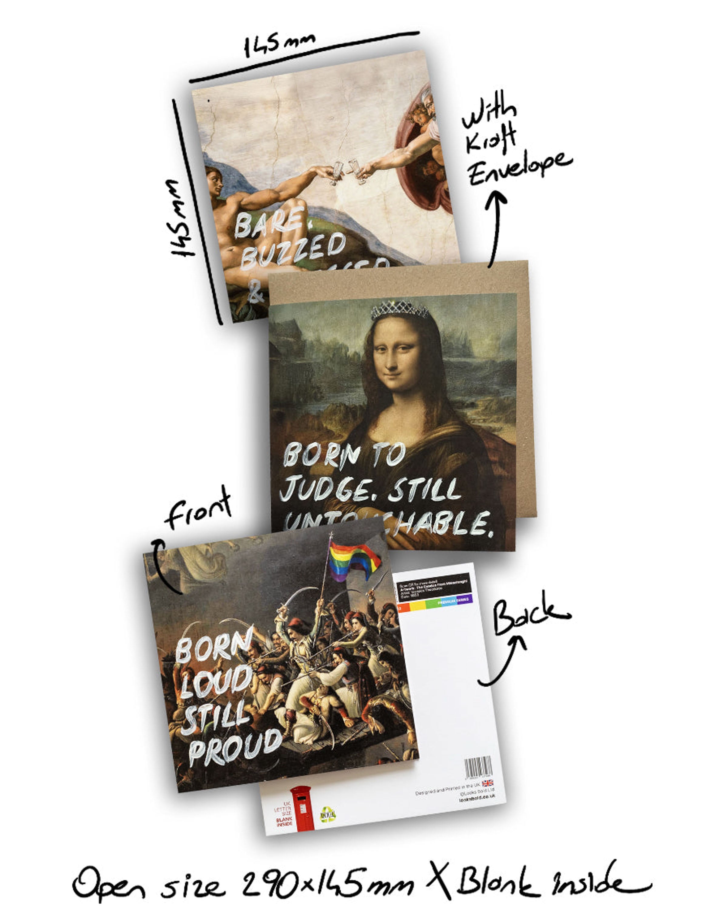 If This Is Your Party, We'll Sın With Pride - Handwritten Postcard