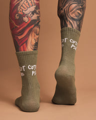 Back view of Cute But Psycho Dusty Green Socks