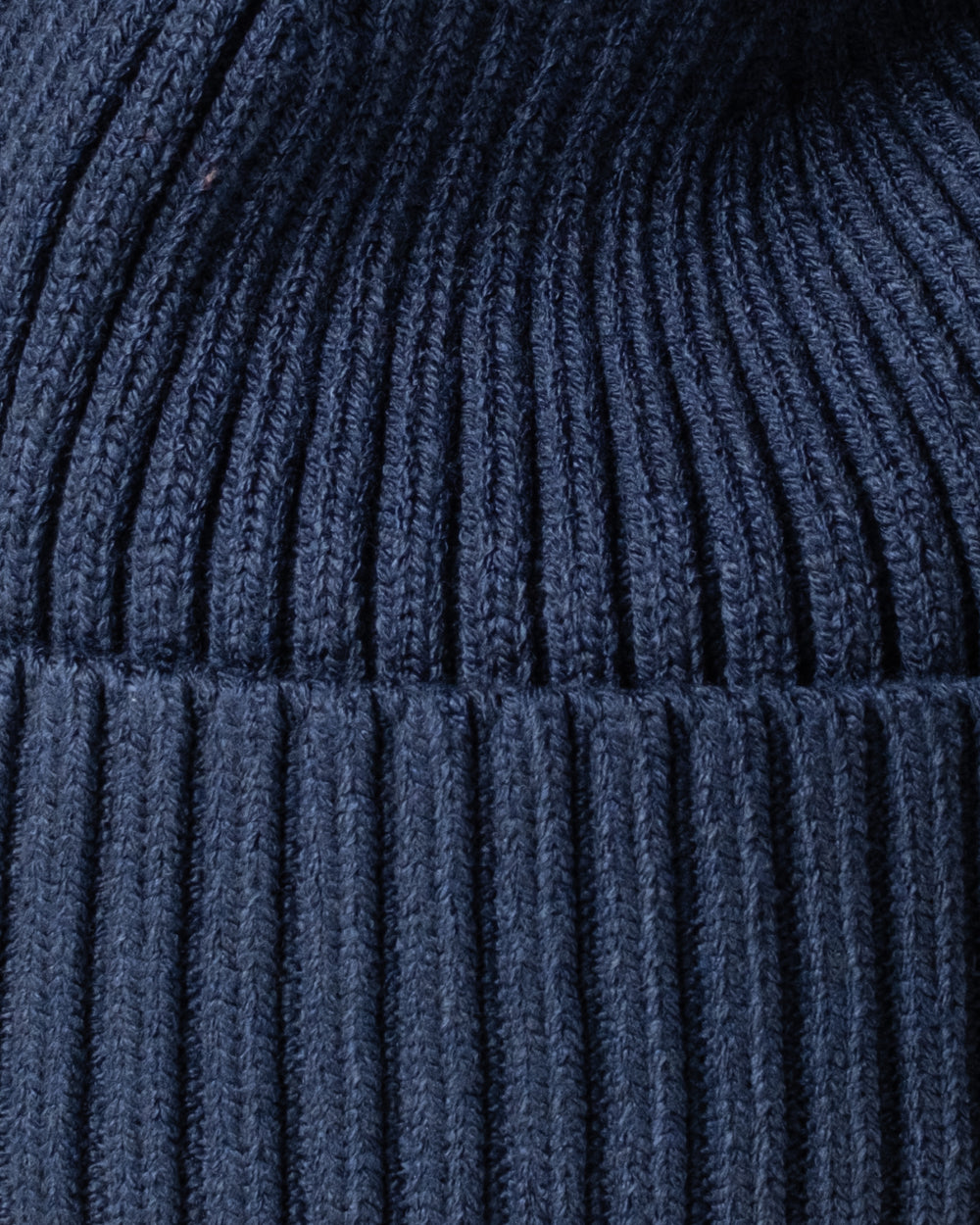 Close view of Dusty Navy Classic Beanie