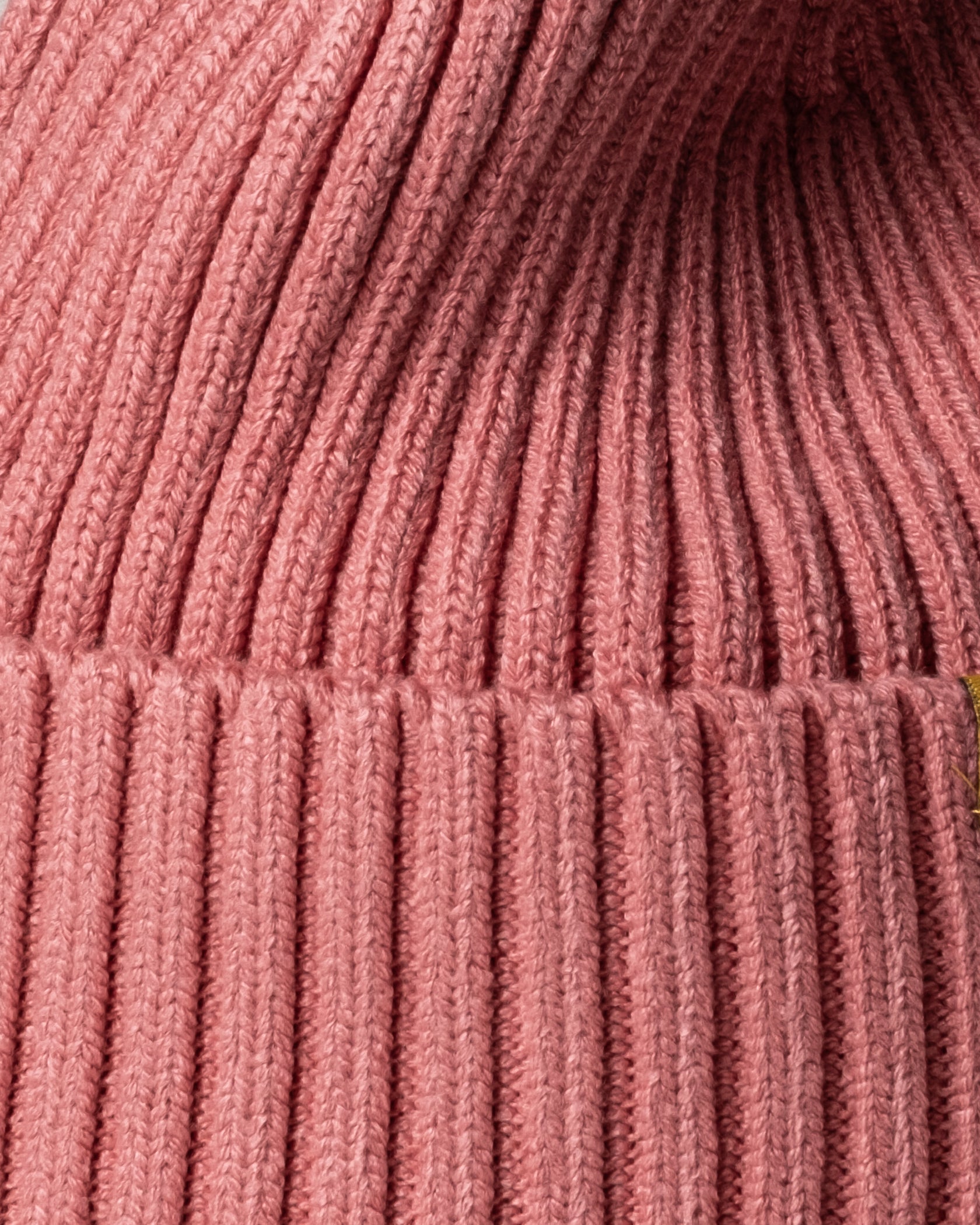 Close view of Dusty Pink Classic Beanie