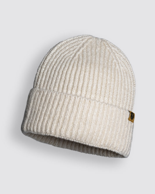 Front view of Ecru Lux Beanie