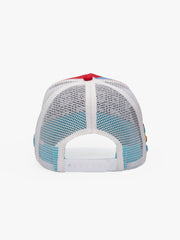 Back view of Ego Red Trucker Hat