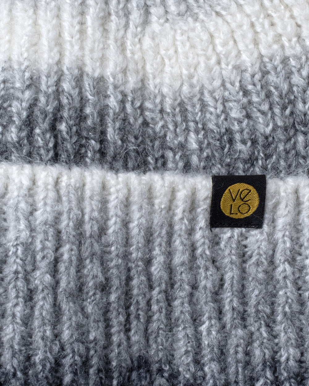 Close view of Faded Grey Lux Beanie